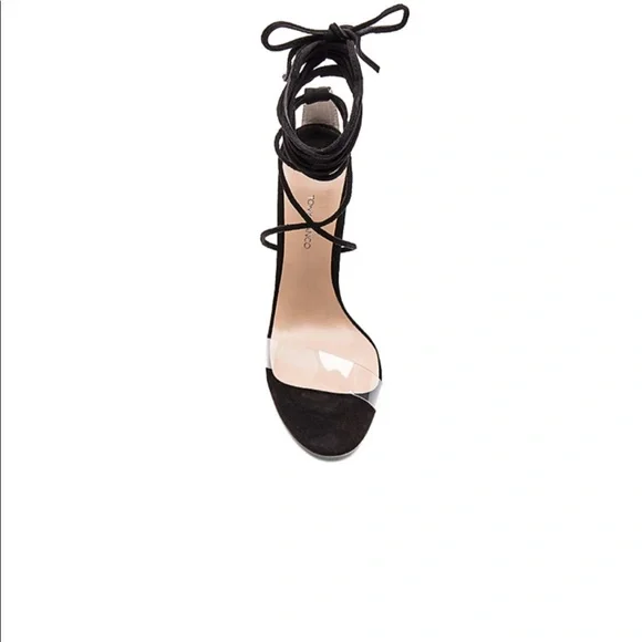 Tony Bianco Kendall Heel in Clear & Black - Picture 4 of 9